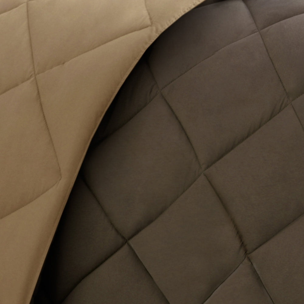 Twin/Twin XL 3M Scotchgard Diamond Quilting Reversible Down Alternative Comforter Set Media 8