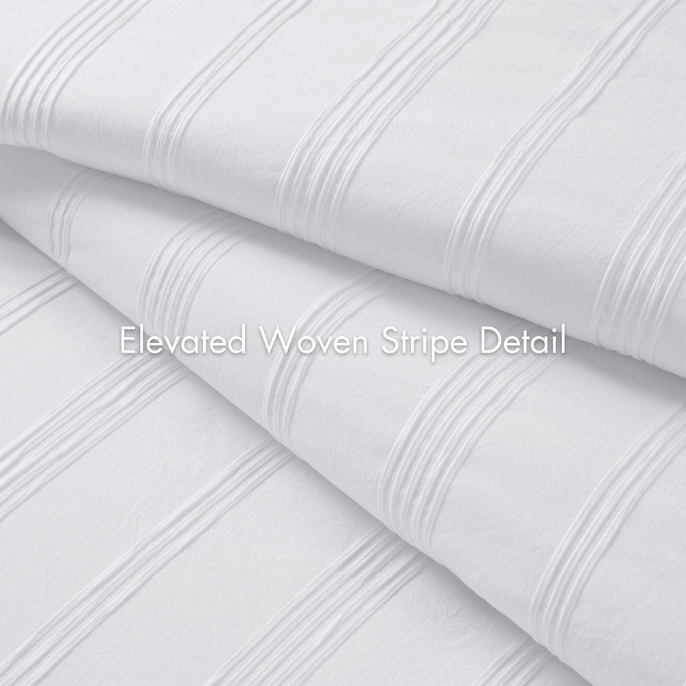 2-Piece Twin/Twin XL Woven Striped Duvet Set Media 5