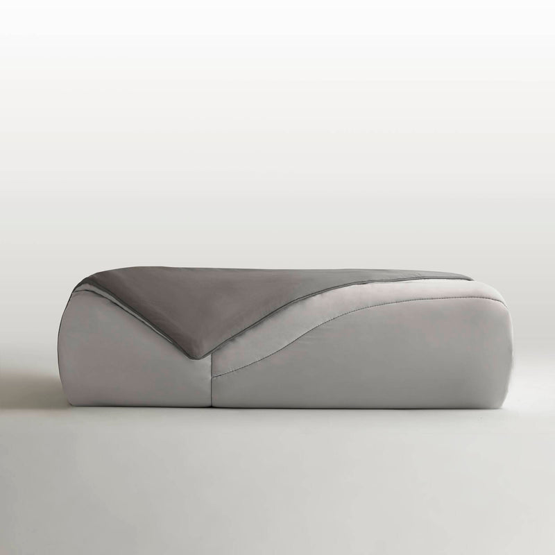 1-Piece Full/Queen Reversible Tencel Comforter Blanket,Gray