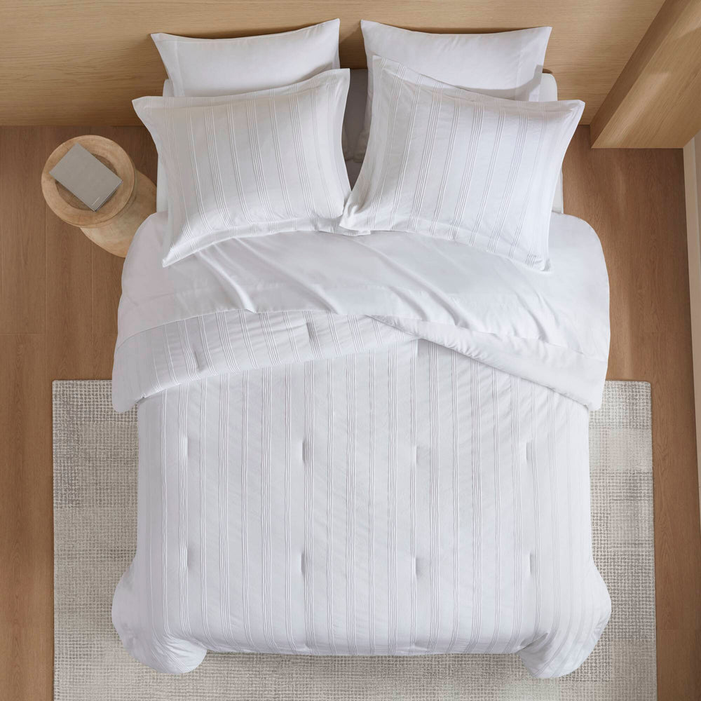 7-Piece Queen Woven Striped Comforter Set Media 17