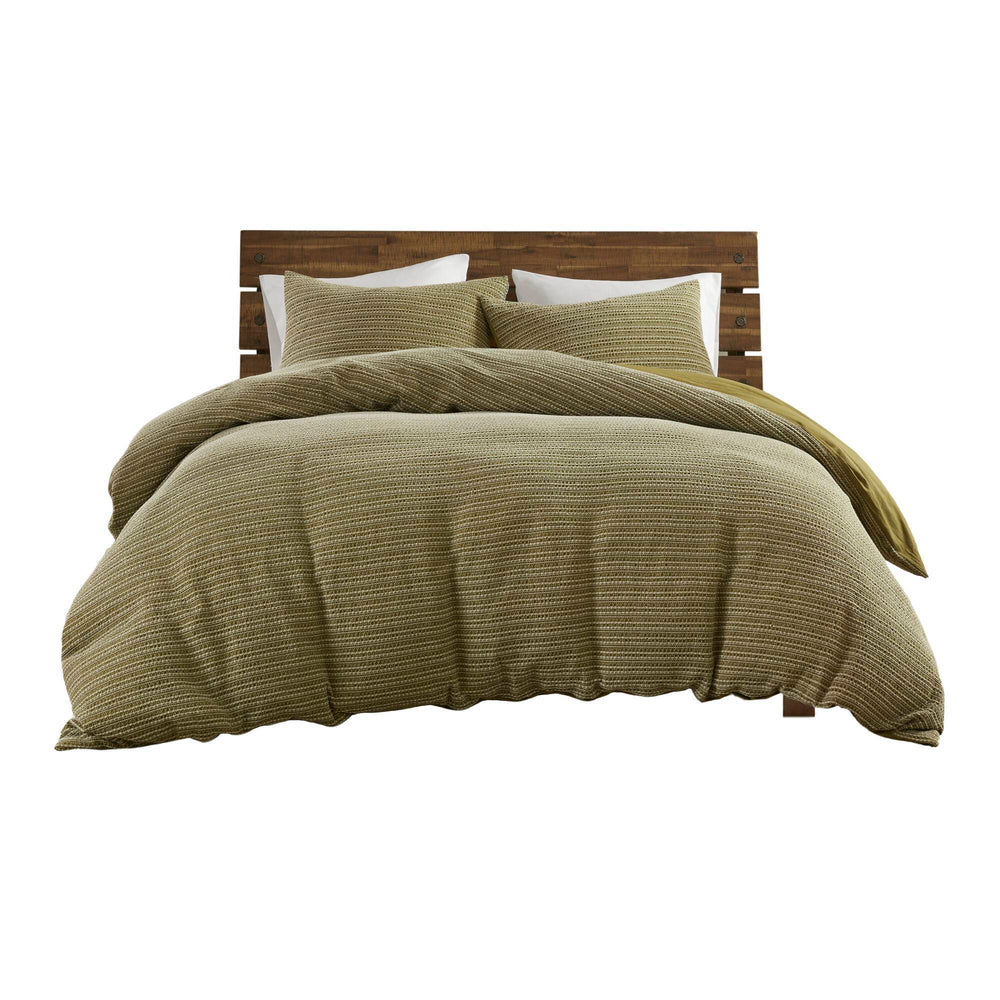 3PCS King/Cal King Waffle Washed Duvet Set Media 10