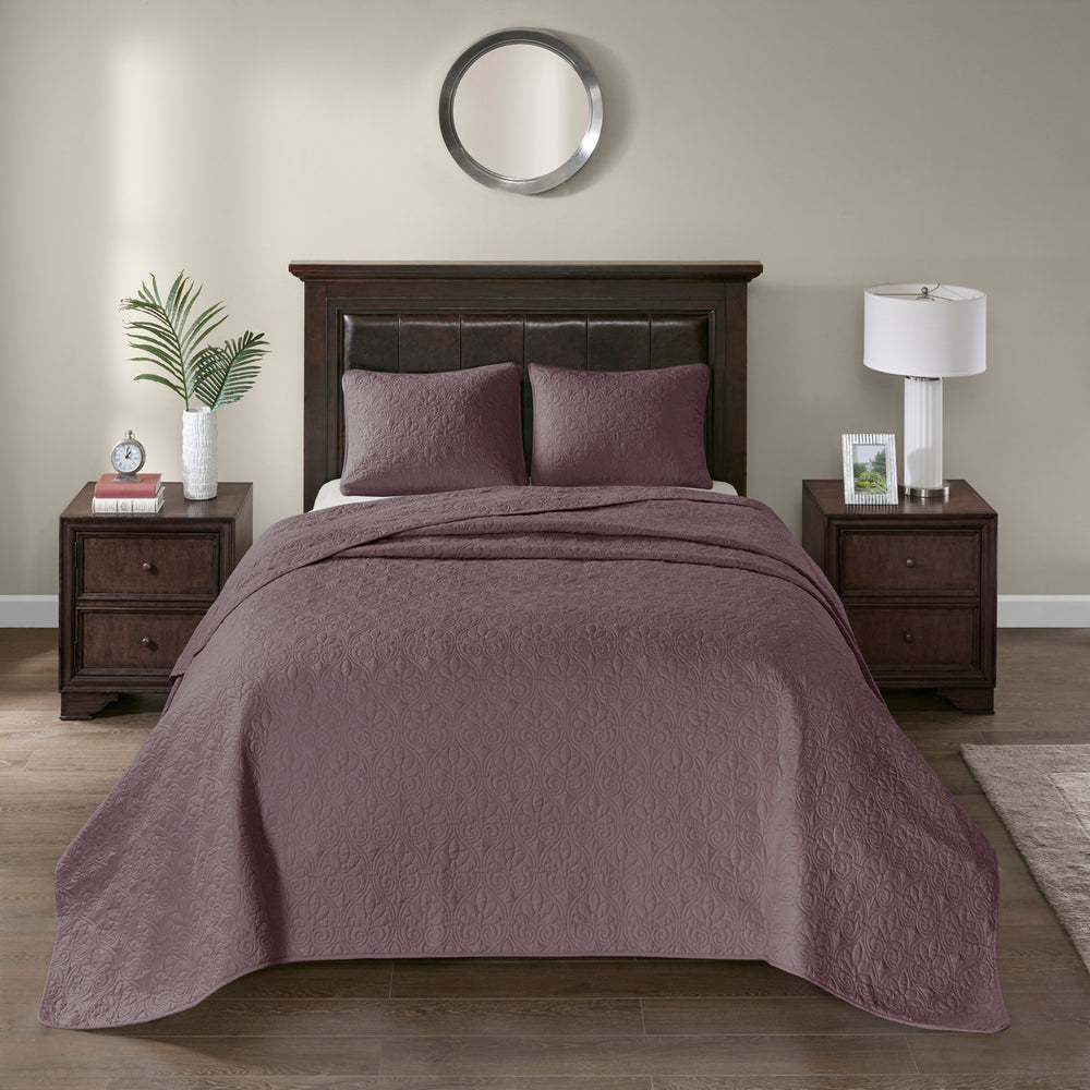 Reversible Bedspread Set Purple King Media 4