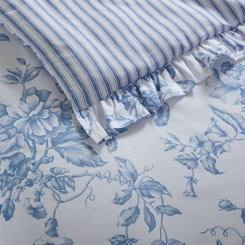 5 Pieces King Comforter Set with Decorative Pillows,Blue Media 14