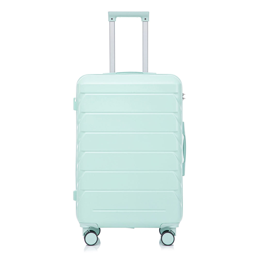 ABS Spinner Luggage Mint Green Durable 3 Piece Set & Combination Lock Media 26