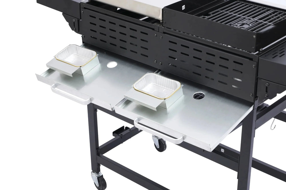 Gas Grill Two Burner Cast Iron Plancha Griddle Outdoor Use Portable Media 12