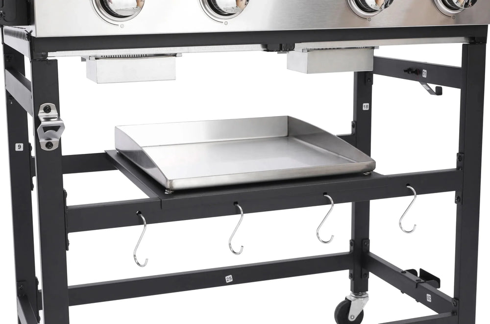 Gas Grill Two Burner Cast Iron Plancha Griddle Outdoor Use Portable Media 9