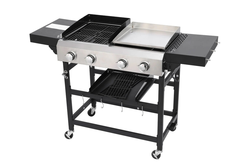 Gas Grill Two Burner Cast Iron Plancha Griddle Outdoor Use Portable Media 3