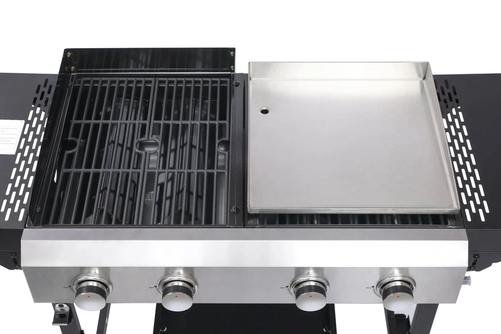 Gas Grill Two Burner Cast Iron Plancha Griddle Outdoor Use Portable Media 5