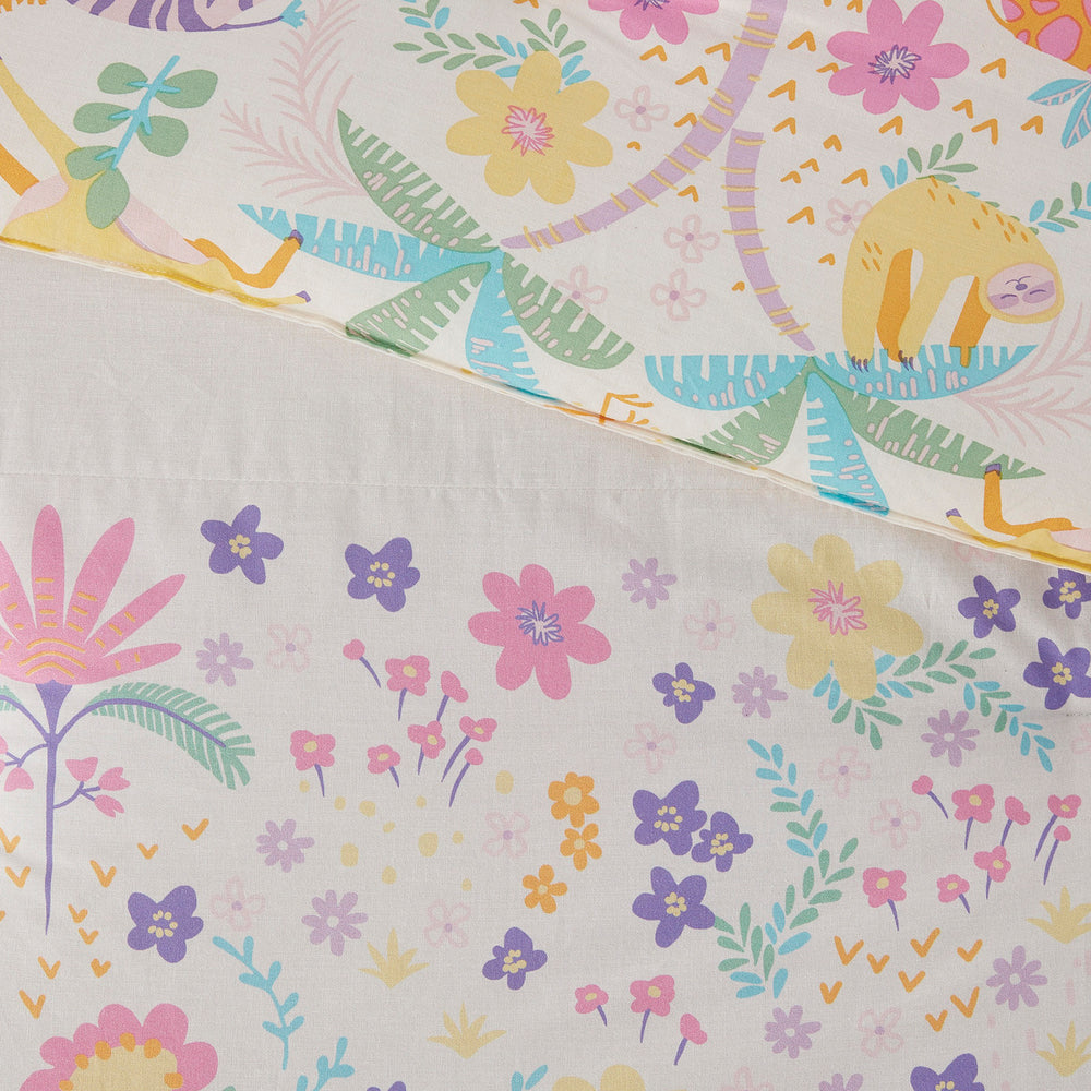 Full/Queen Floral Reversible Cotton Duvet Cover Set with Throw Pillow Media 16