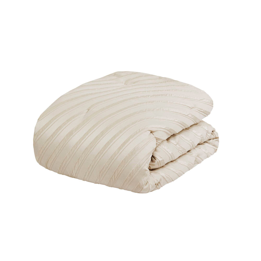 7 PCS Queen Comforter Set Beige Media 10