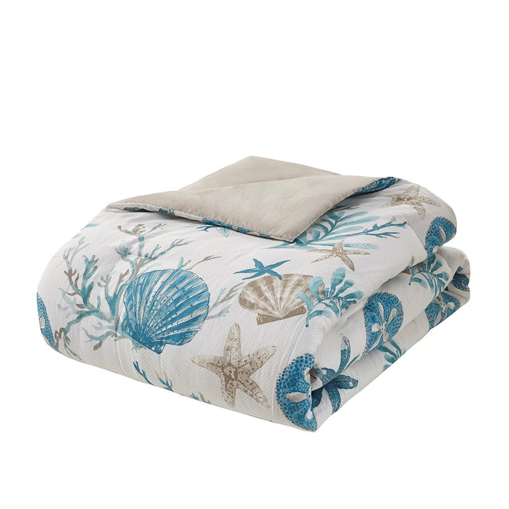 7 Piece Cotton Sateen Comforter Set Aqua Queen Media 11