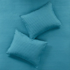 8 Piece Printed Seersucker Comforter and Quilt Set Collection perspective