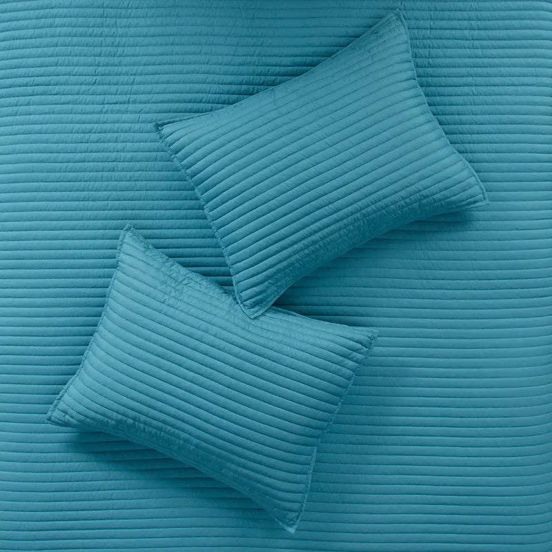 8 Piece Printed Seersucker Comforter and Quilt Set Collection