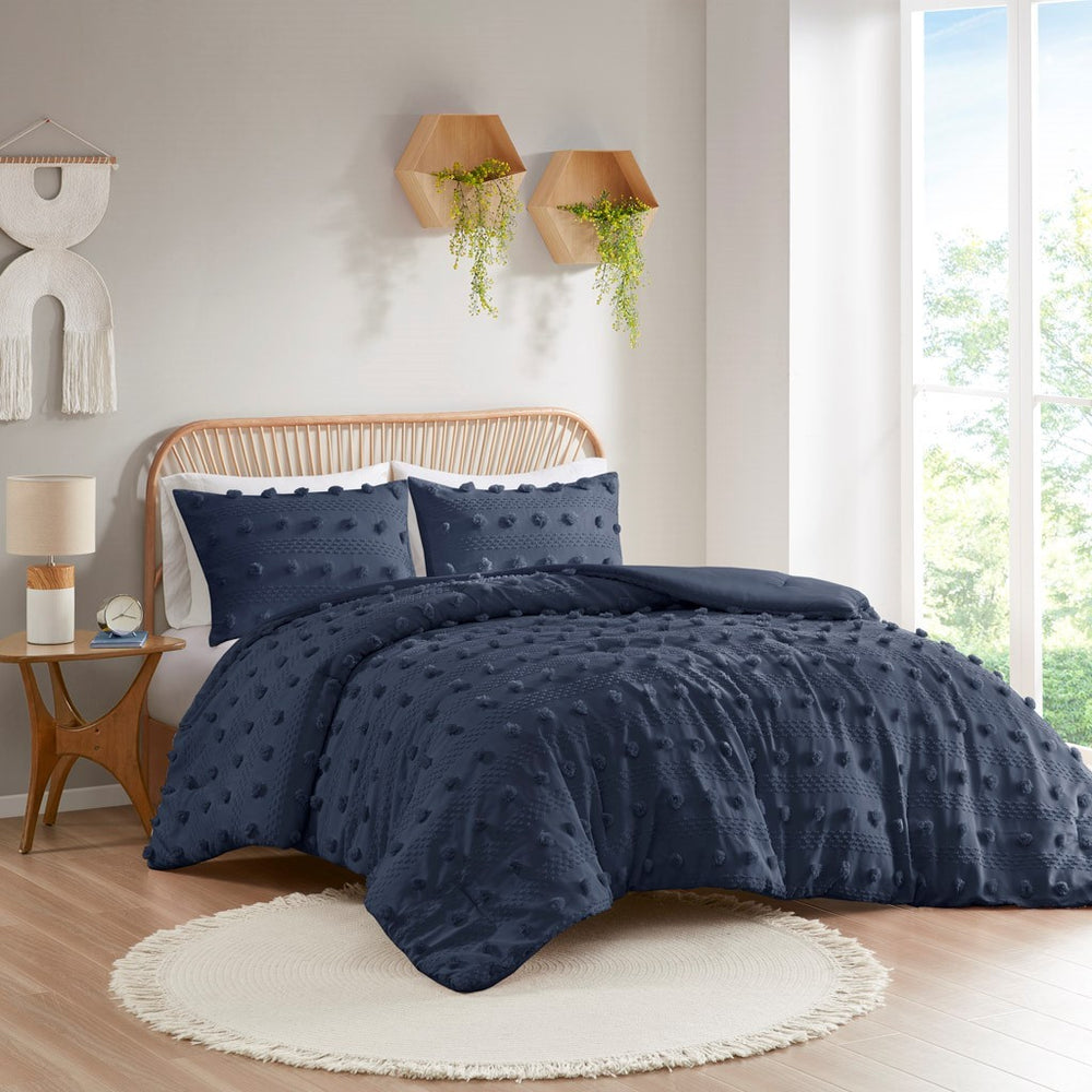King/Cal King Clip Jacquard Comforter Set Media 1
