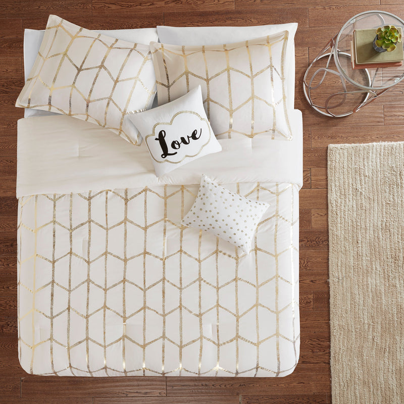 5-Piece 100% Polyester Brushed Comforter Set
