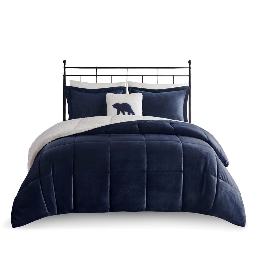 King Plush to Sherpa Down Alternative Comforter Set Media 3