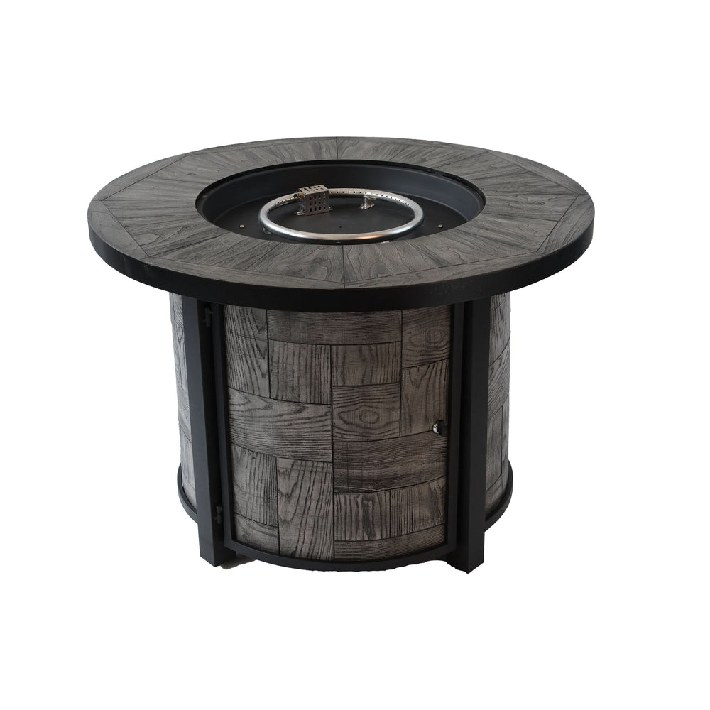 Outdoor Propane Fire Pit Concrete Stonecrest & Lava Rocks Cover Included Media 12