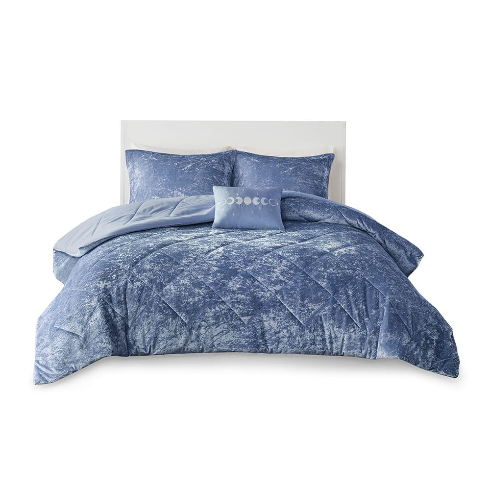 Twin/Twin XL Velvet Comforter Set with Throw Pillow Media 8