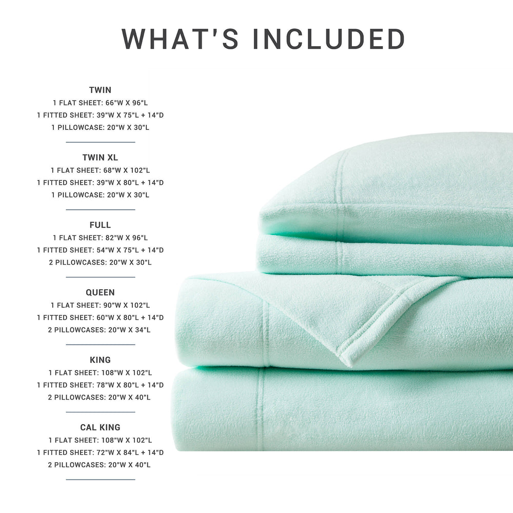 4 PCS King Sheet Set Aqua Media 11