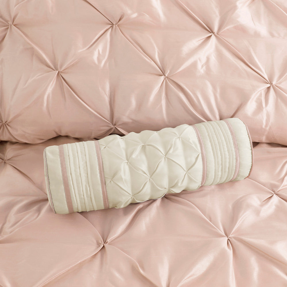 7-Piece Full 100% Polyester Pieced Pleated Tufted Comforter Set Media 13