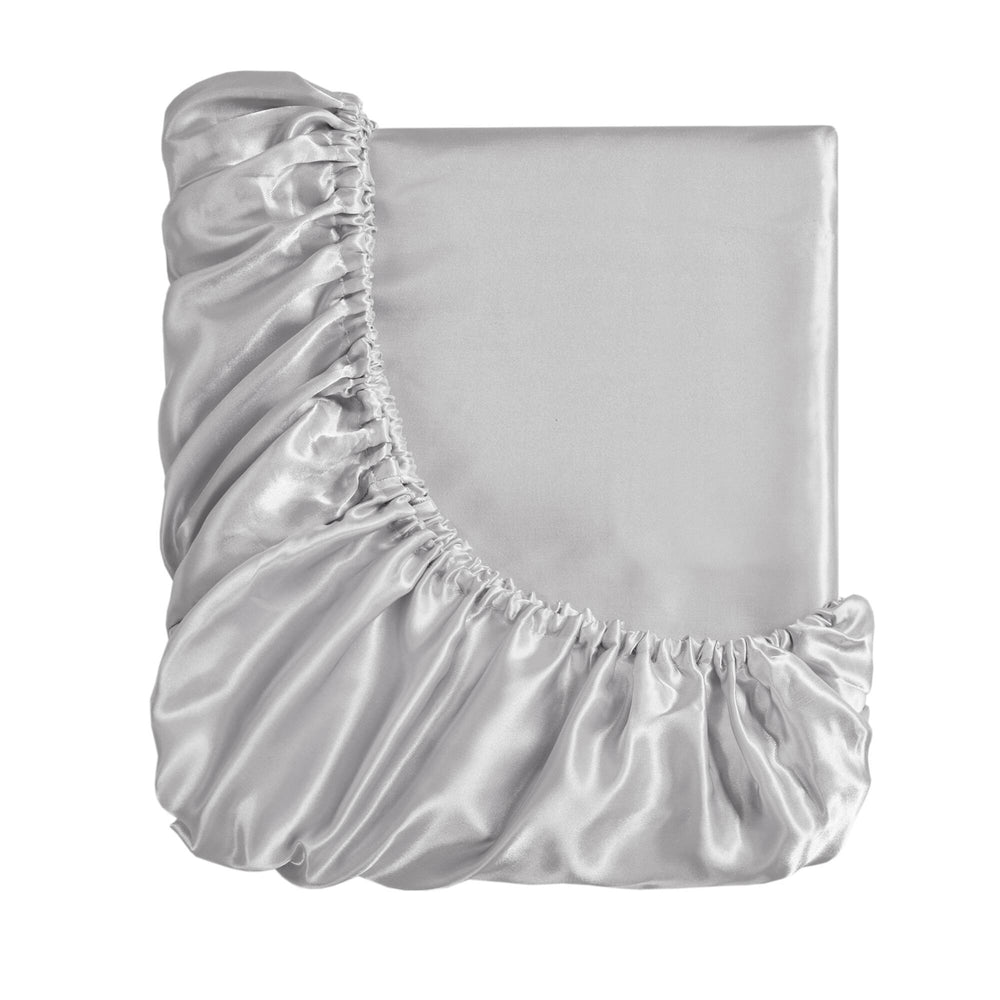 4 PCS Twin Luxury Sheet Set Light Grey Media 2
