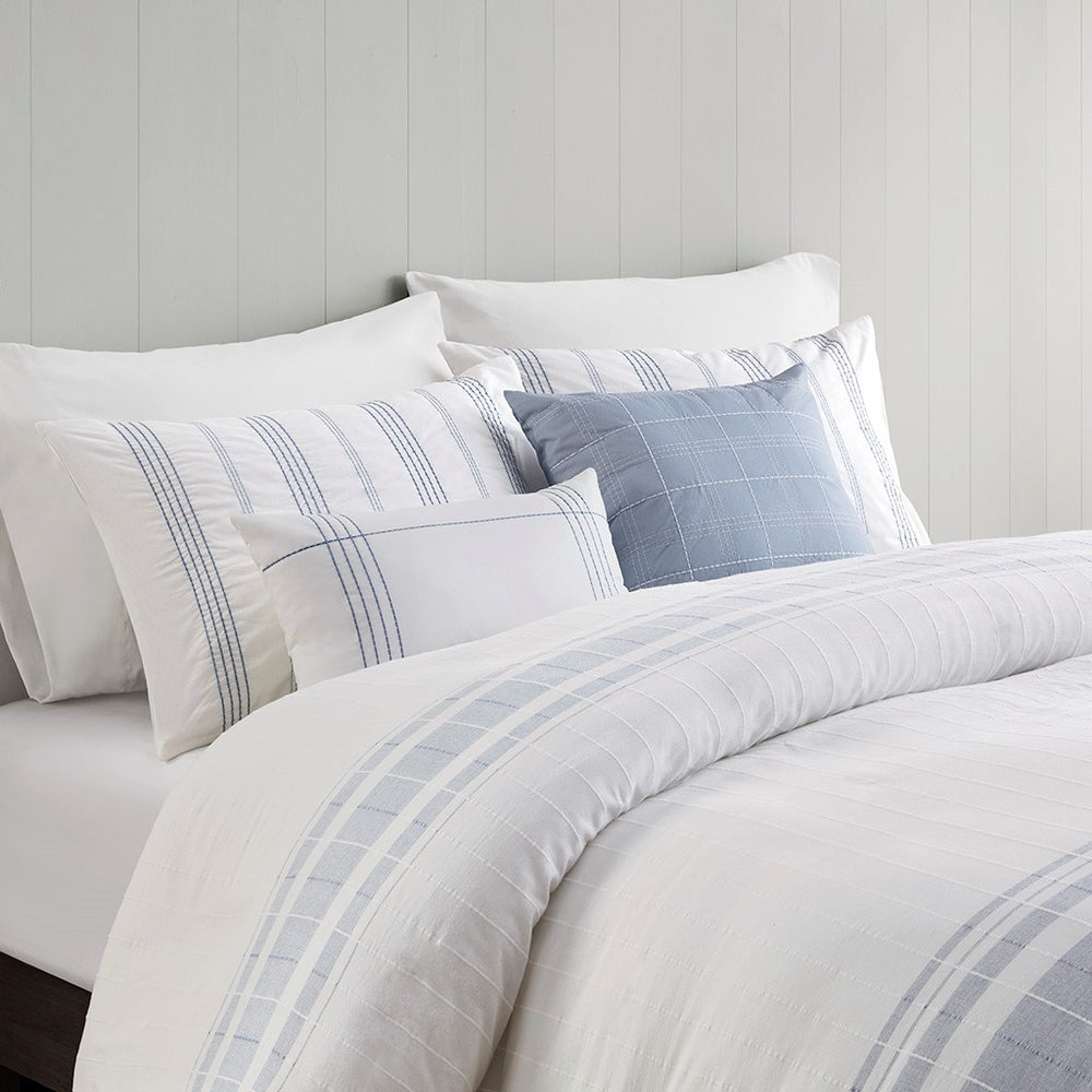 5 Piece Cotton Jaquard Duvet Set-Full/Queen Media 16