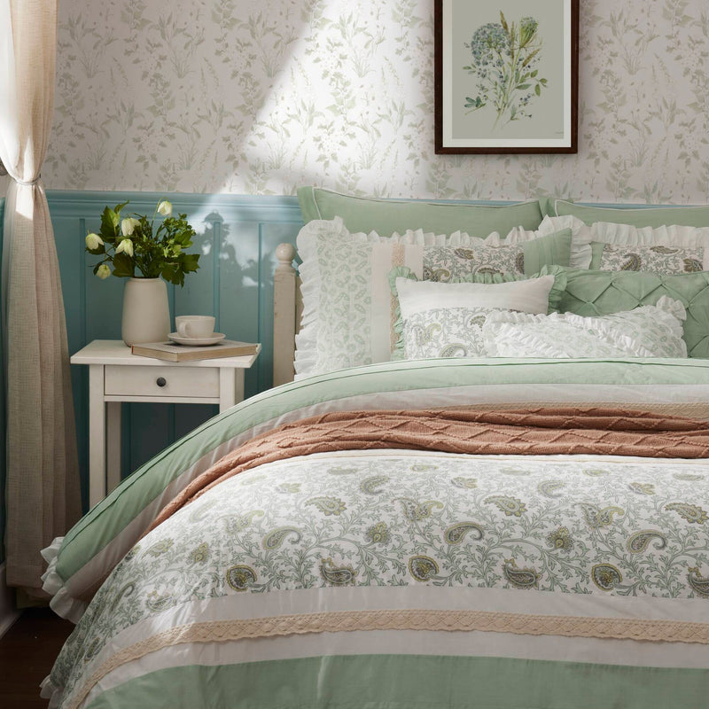 9 Piece Cotton Percale Comforter Set King