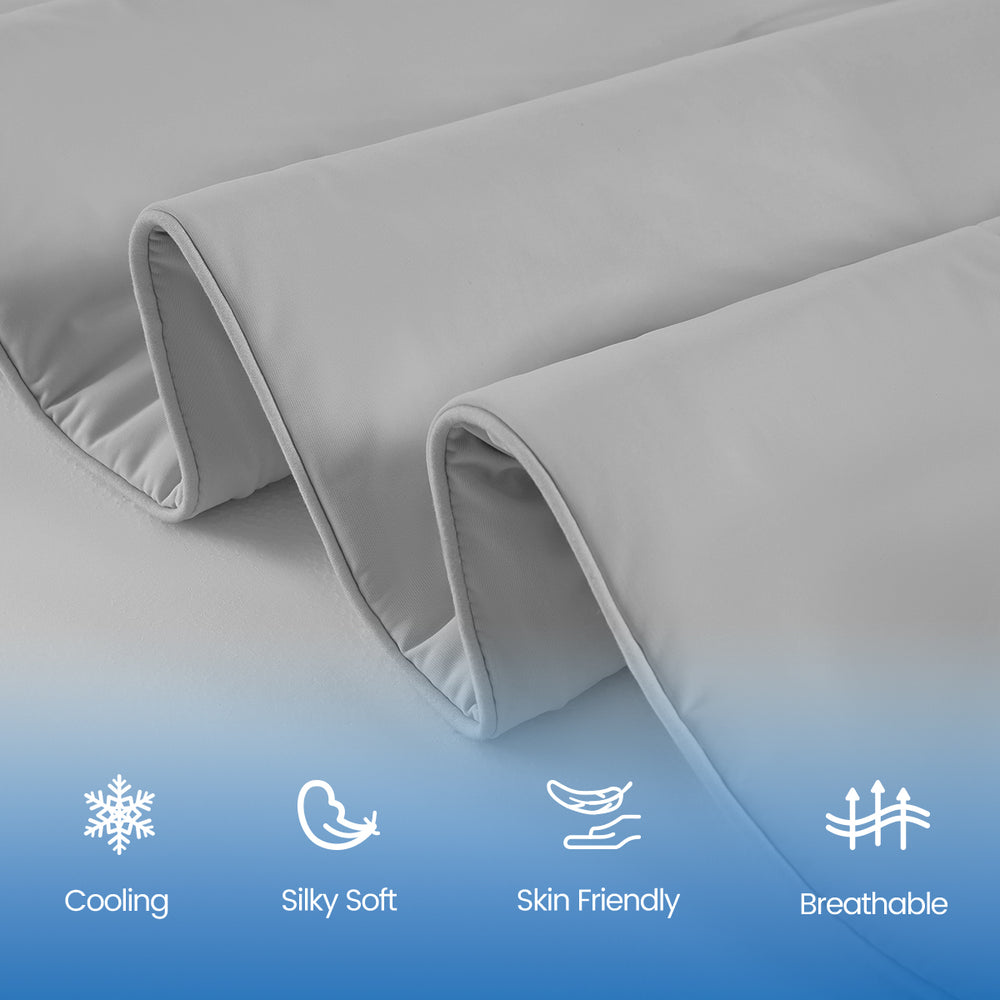 1-Piece 90x90' Cooling DA Comforter,Gray Media 15