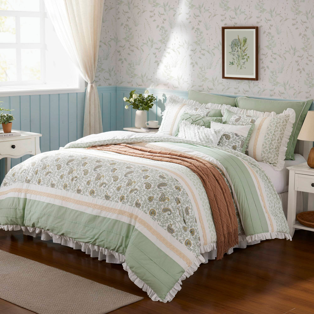 9 Piece Cotton Percale Comforter Set Cal King Media 11