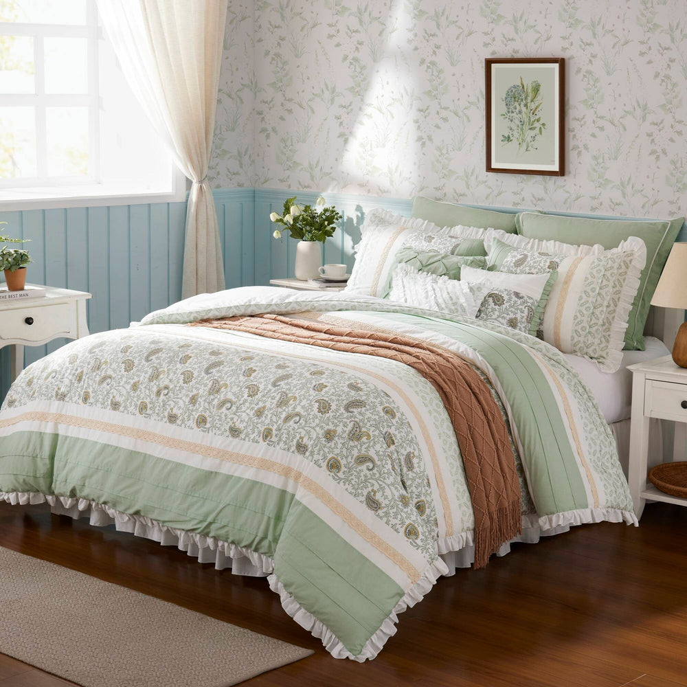9 Piece Cotton Percale Comforter Set Cal King Media 11