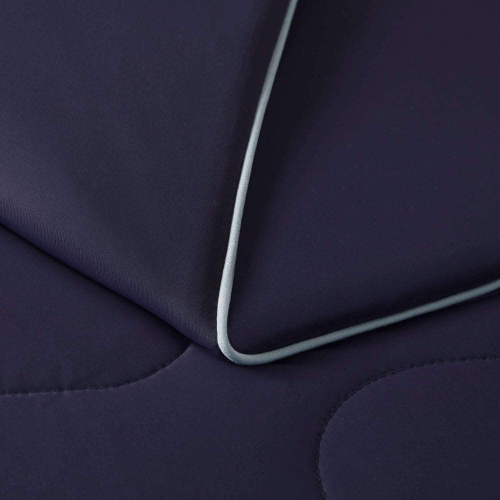 1 Piece Full/Queen Down Alternative Comforter,Navy Media 3