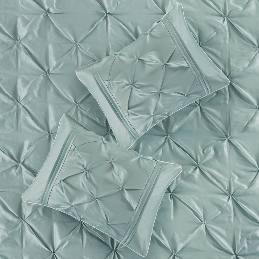 7 Piece Tufted Comforter Set Seafoam Cal King Media 10
