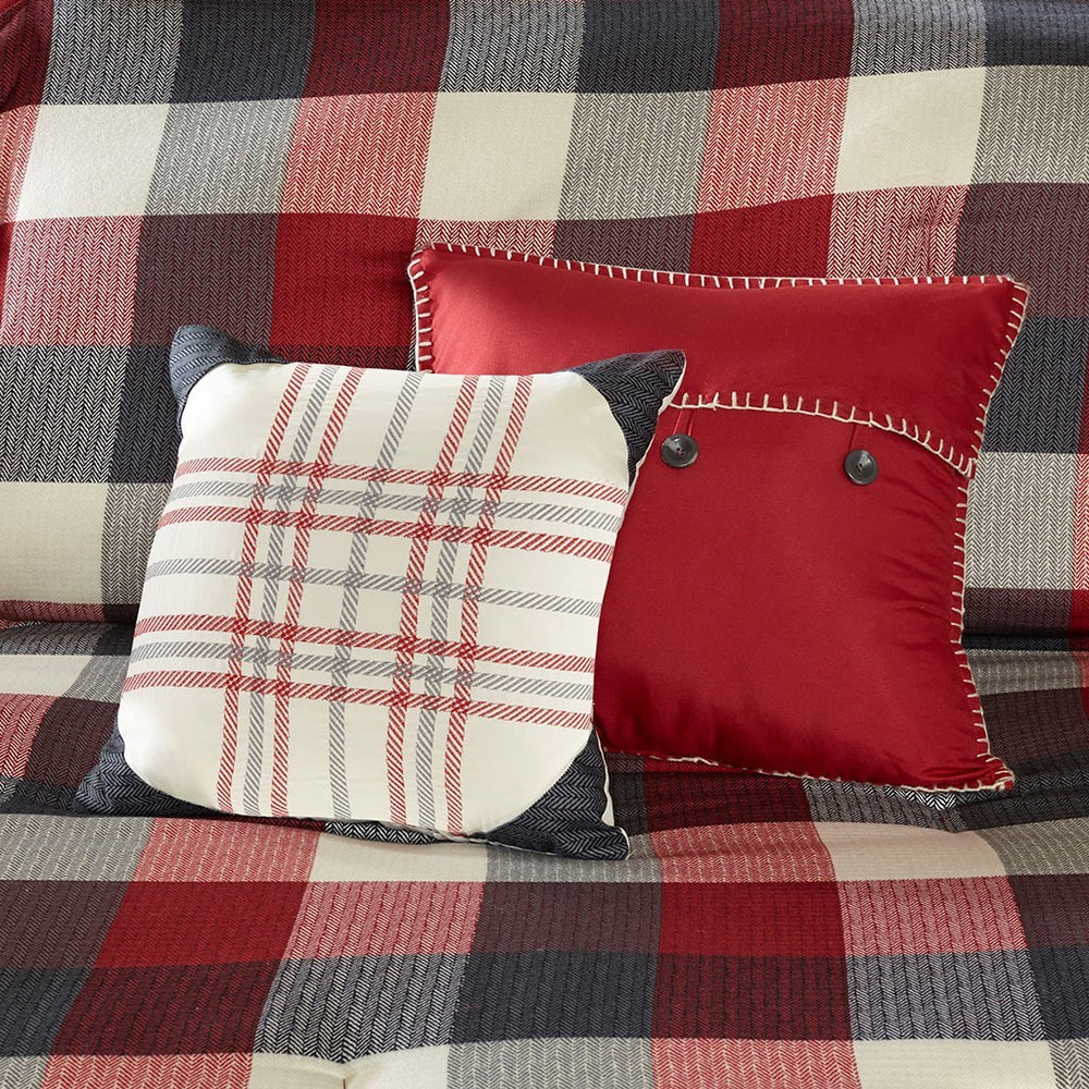 7 Piece Herringbone Comforter Set Red Queen Media 5