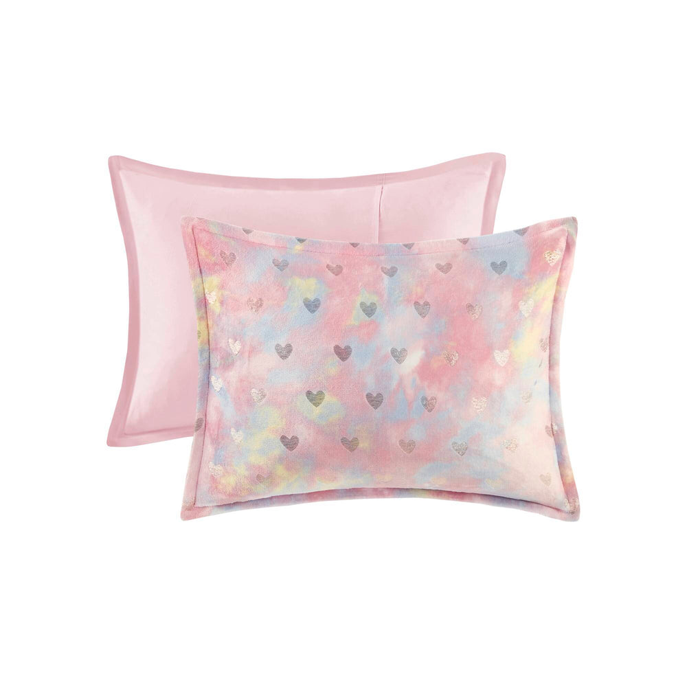 Metallic Printed   Comforter Set with Throw Pillow Full/Queen Media 2