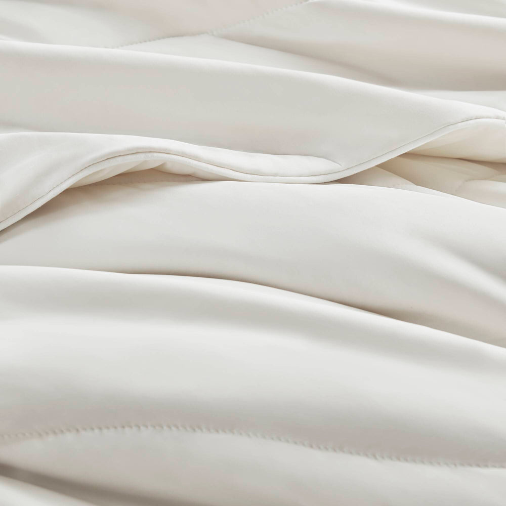 1-Piece Full/Queen Reversible Tencel Comforter Blanket,White Media 4