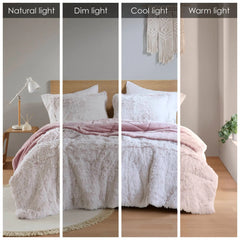 Shaggy Faux Fur Comforter Mini Set perspective