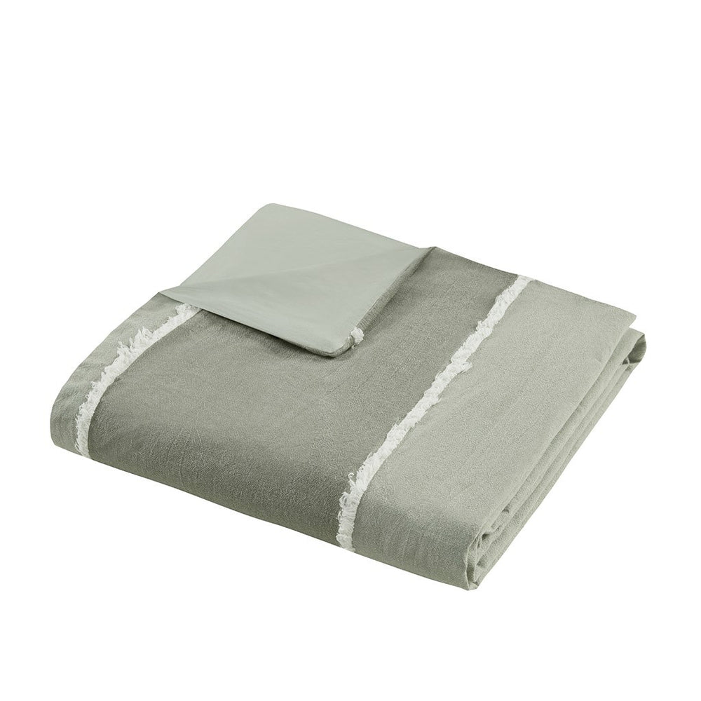 King/Cal King 3 Piece Striped Cotton Duvet Cover Set Media 19