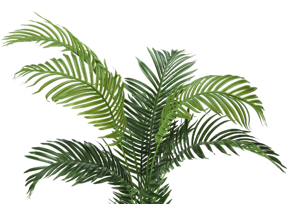 Artificial Plant, 57' Tall, Palm Tree, Indoor, Faux, Fake, Floor, Greenery, Potted, Real Touch, Decorative, Green Leaves, Black Pot Media 5