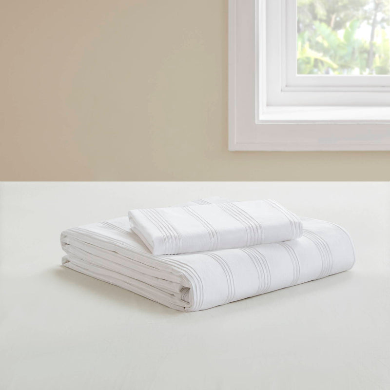 2-Piece Twin/Twin XL Woven Striped Duvet Set