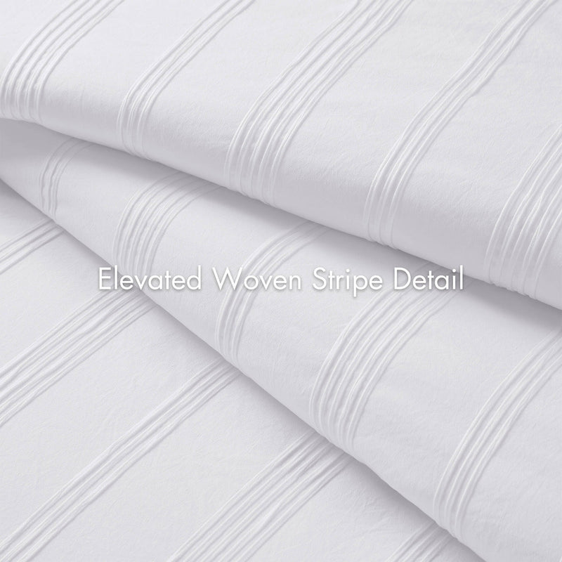 7-Piece King Woven Striped Comforter Set