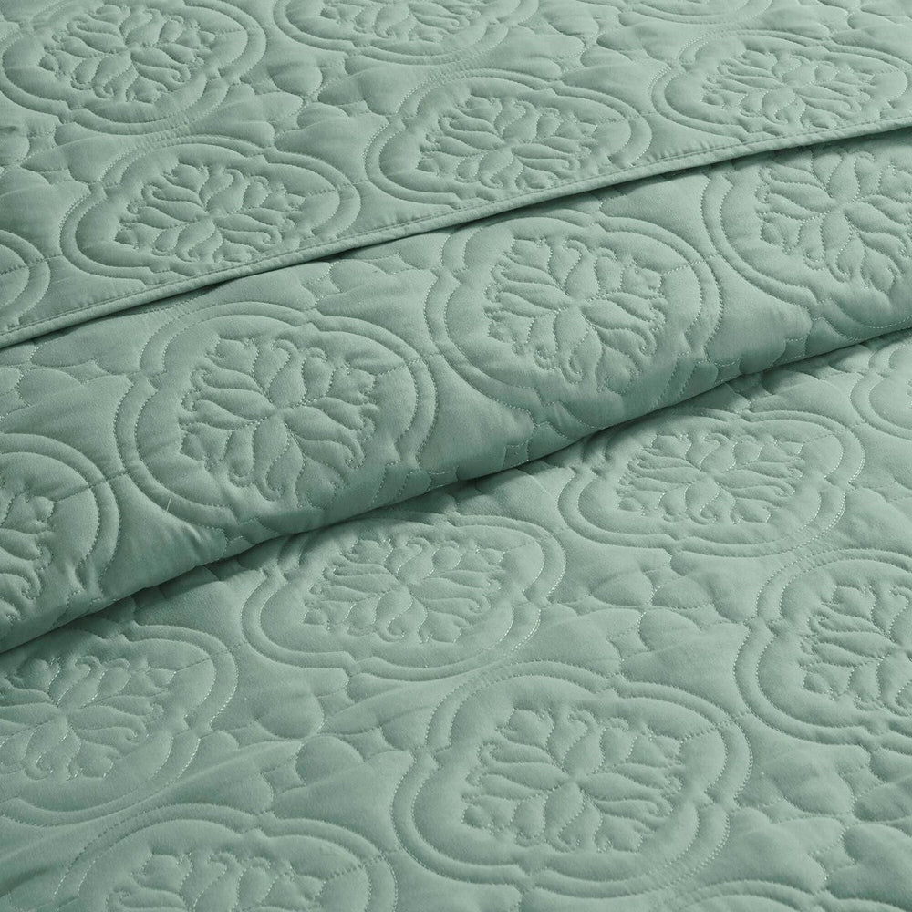 3 Piece Reversible Bedspread Set Seafoam Full/Queen Media 11
