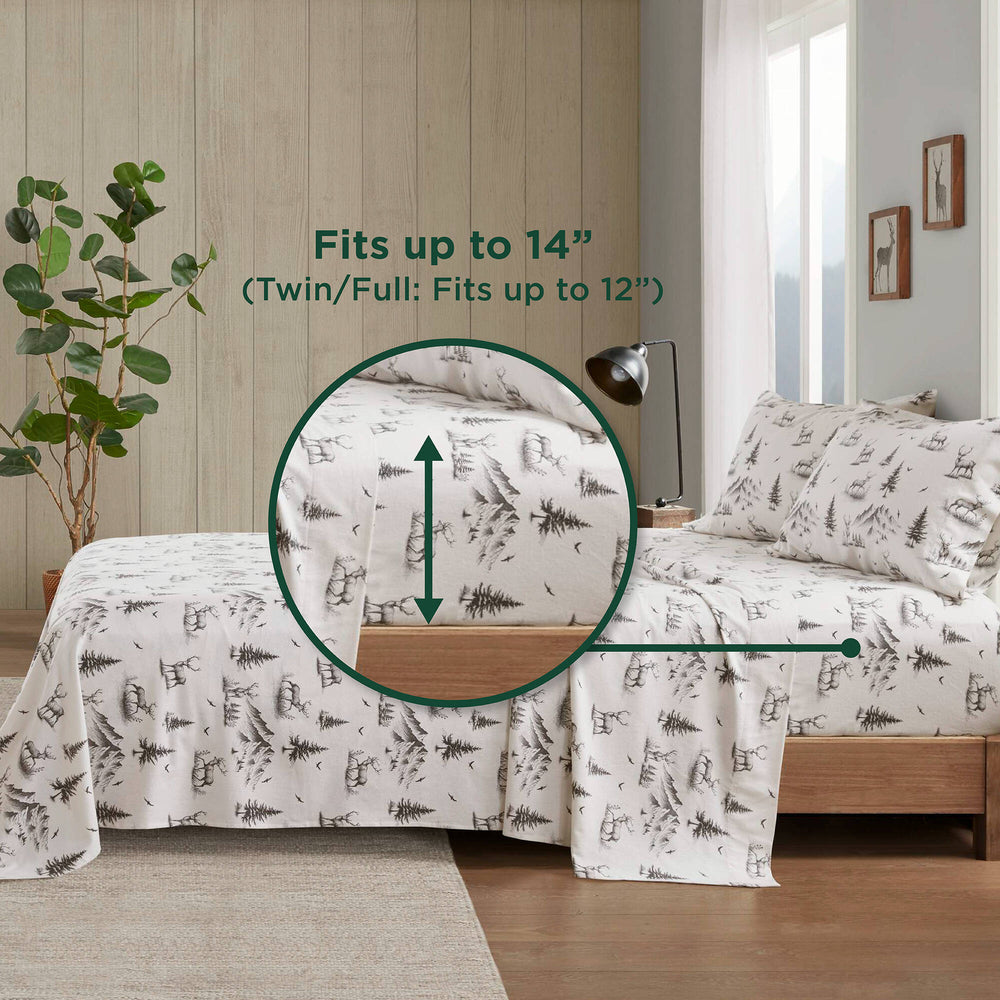 4 PCS Full Sheet Set Gray Deer Toile Media 3