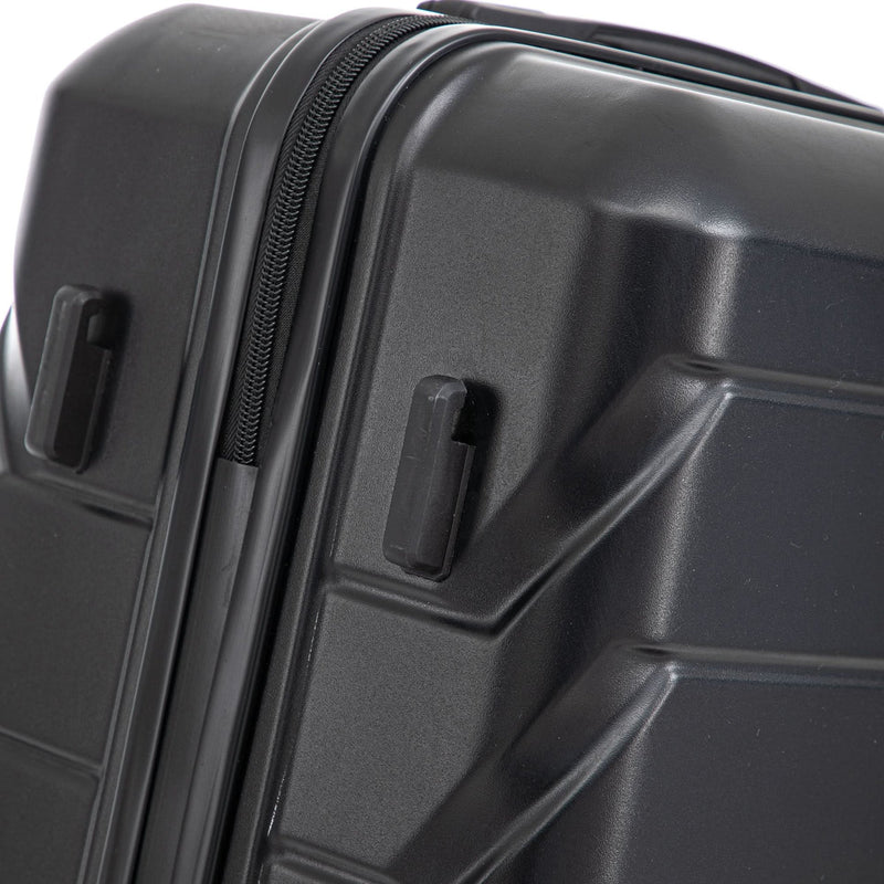 ABS Luggage Set 20 24 28 Inch Spinner Wheels Black Durable 3-Piece & Combination Lock