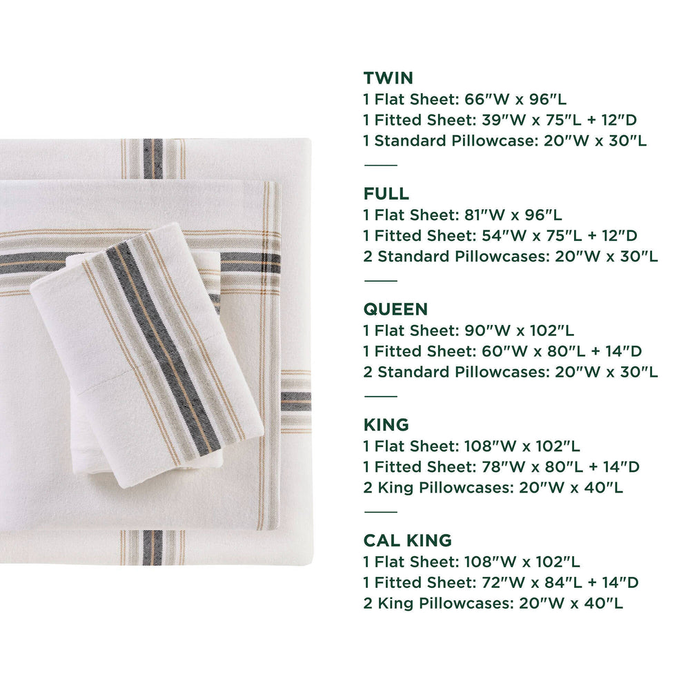 3 PCS Twin Sheet Set Tan Plaid Media 6