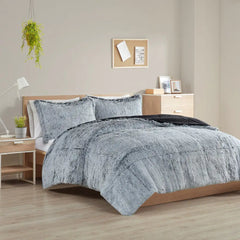 Shaggy Long Fur Comforter Mini Set perspective