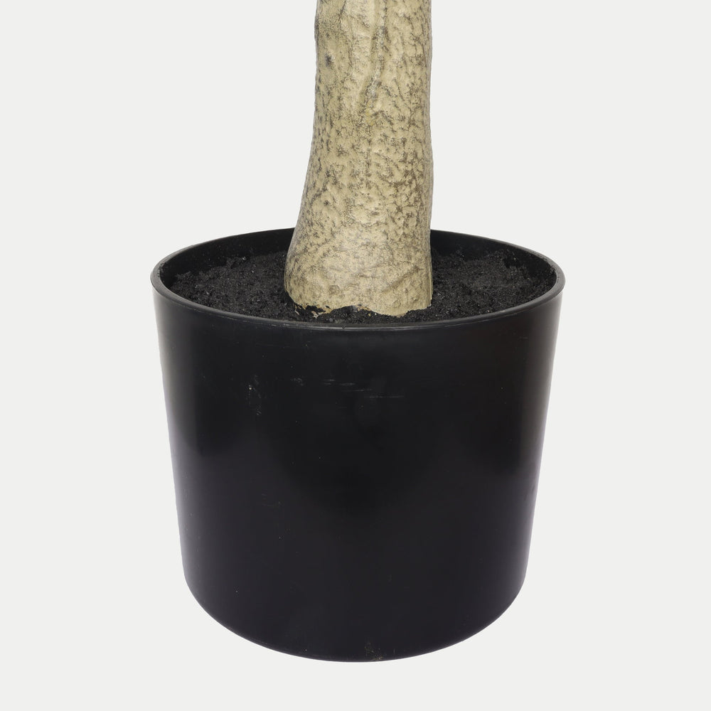 5FT Realistic Artificial Eucalyptus Tree in Black Plastic Pot with Lush Green Fabric Leaves, Indoor Potted Faux Plant for Home Office Decor Media 8