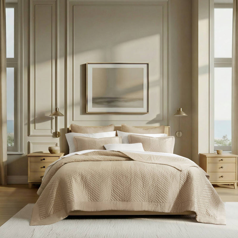 Full/Queen 3 Piece Cotton Quilt Set Linen