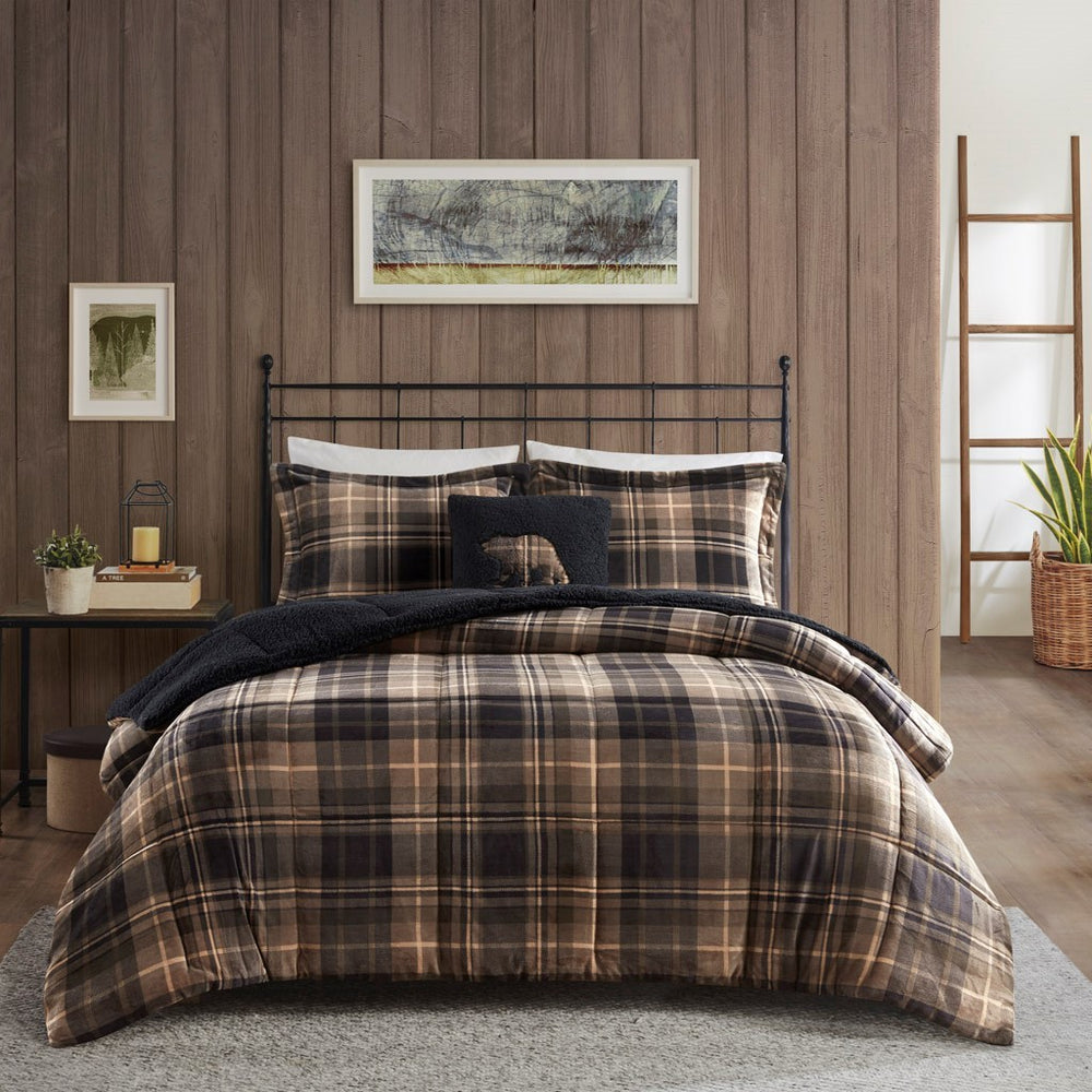 King Plush to Sherpa Down Alternative Comforter Set Media 4