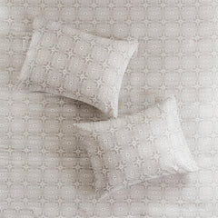 4 Piece Embroidered Cotton Reversible Duvet Cover Set perspective