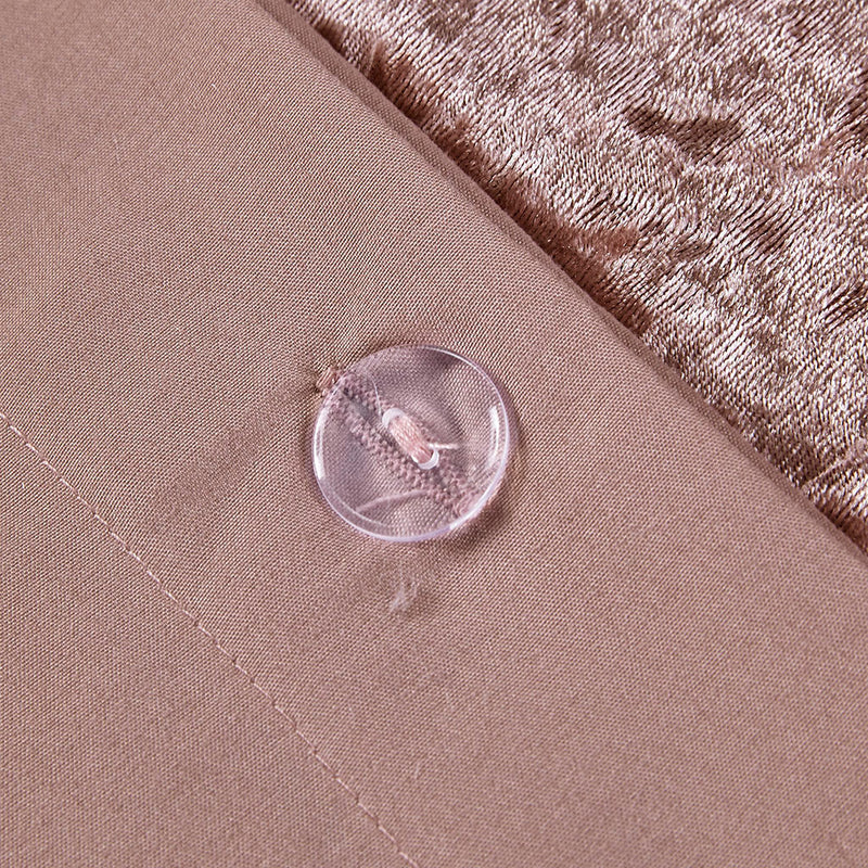 Twin/Twin XL Velvet Duvet Cover Set with Throw Pillow